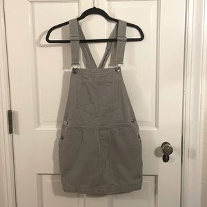 SOLD Grey Overall Dress